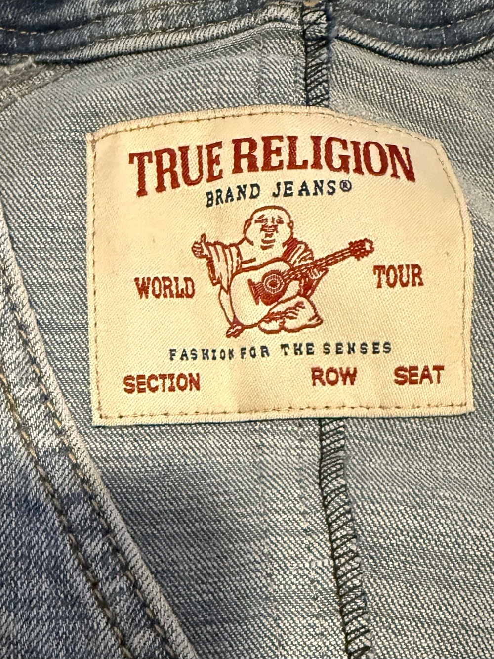True Religion Women’s ' Light Blue Denim Logo Button-Front Top - Picture 8 of 9